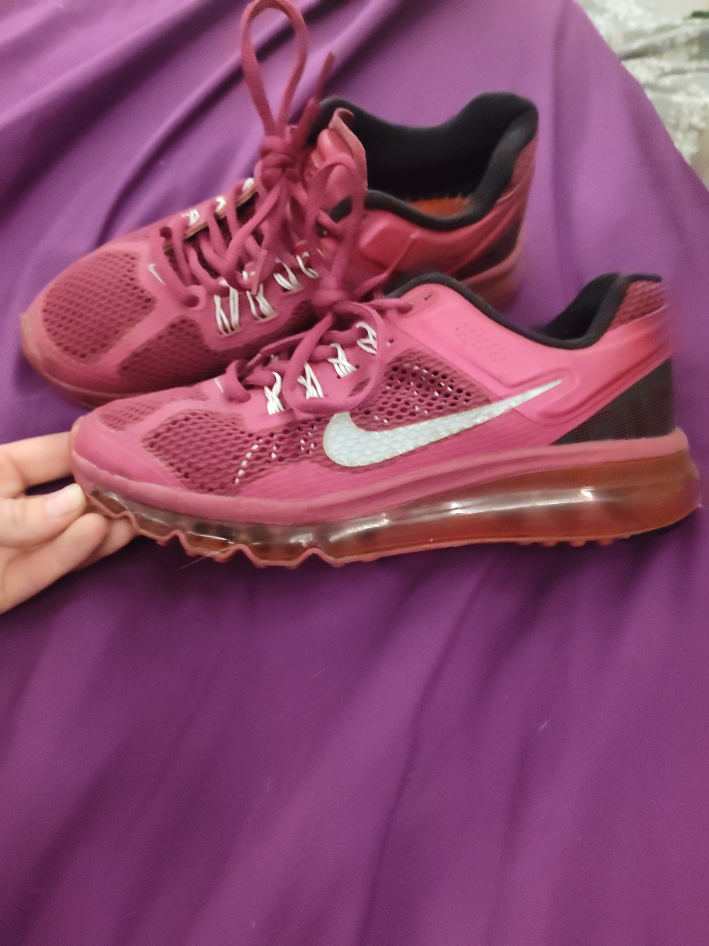Nike Women's Pink Mesh Air Cushion Sneakers